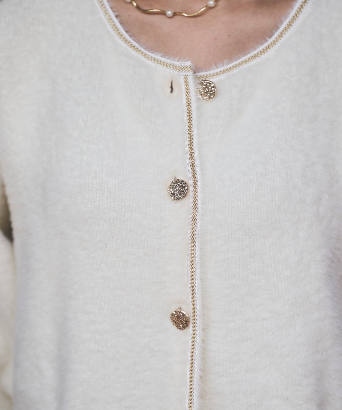 ダブルフェイスフェザーカーディガン