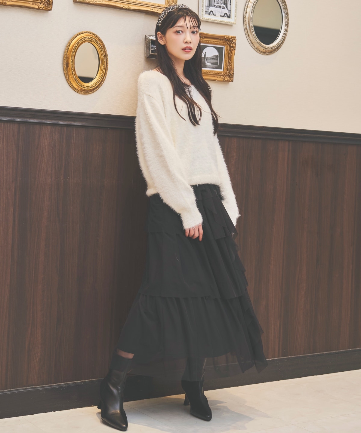 前後2WAYシャギーニットプルオーバー