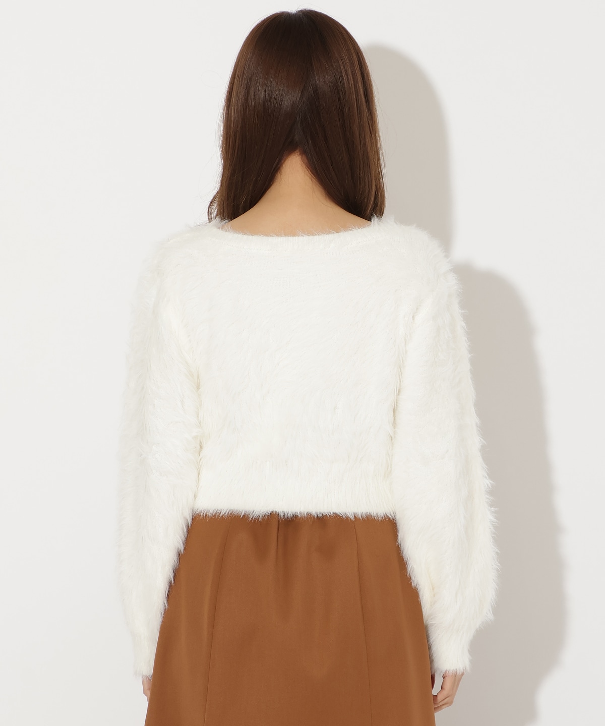 ビジューフェザーニットプルオーバー