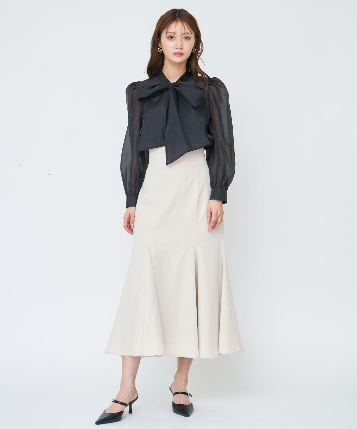 【先行予約受付中】シアーボウタイブラウス