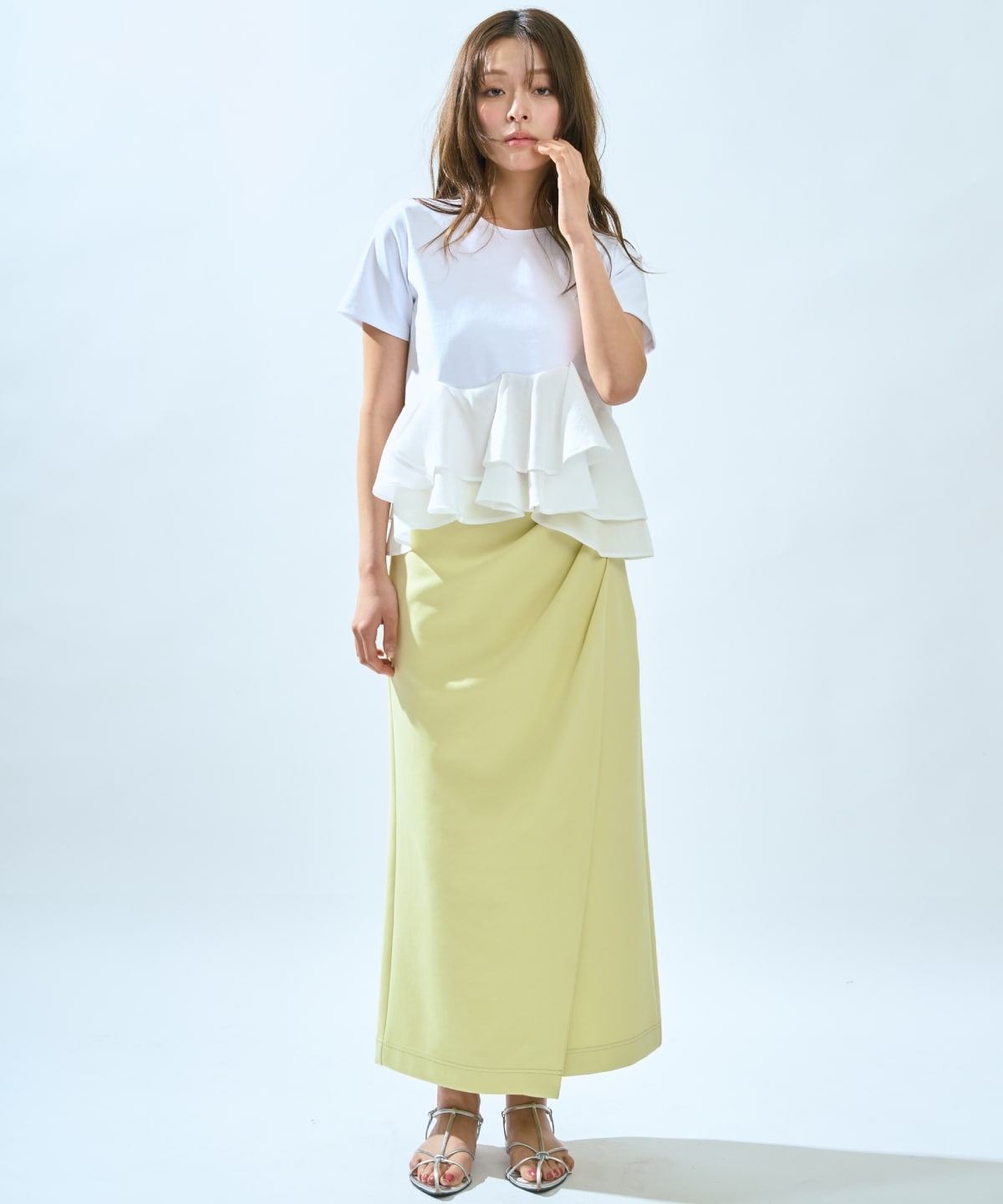 【先行予約受付中】ハイストレッチタックストレートスカート