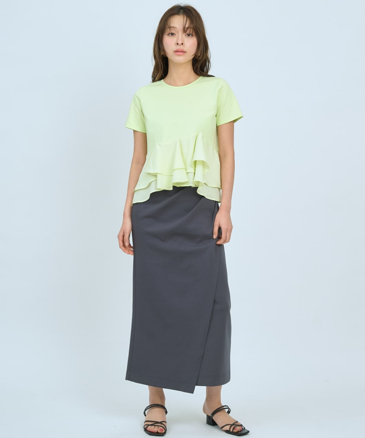 【先行予約受付中】ハイストレッチタックストレートスカート