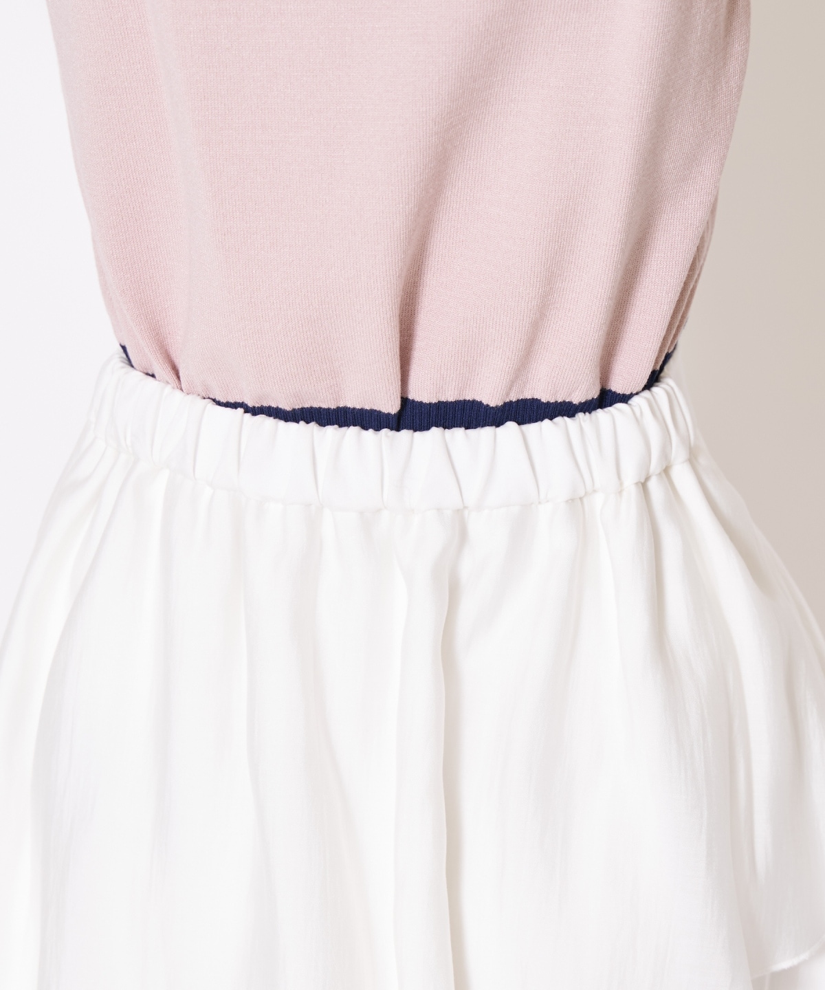 アシンメトリーシフォンラッフルスカート