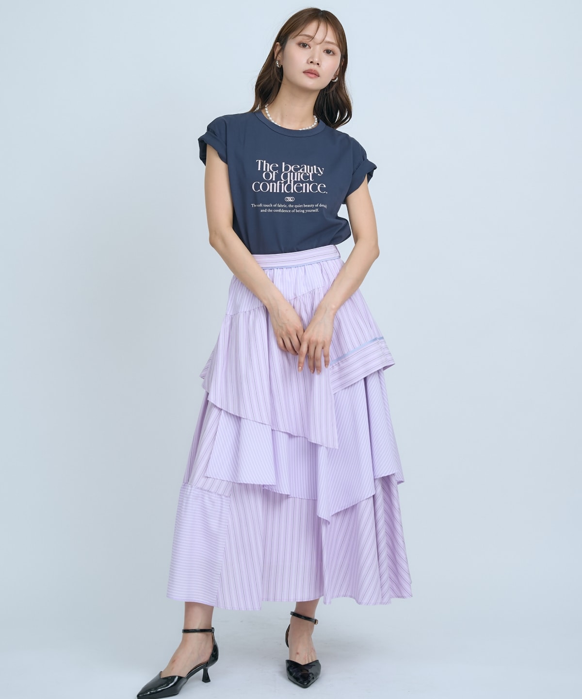 マルチストライプスカート