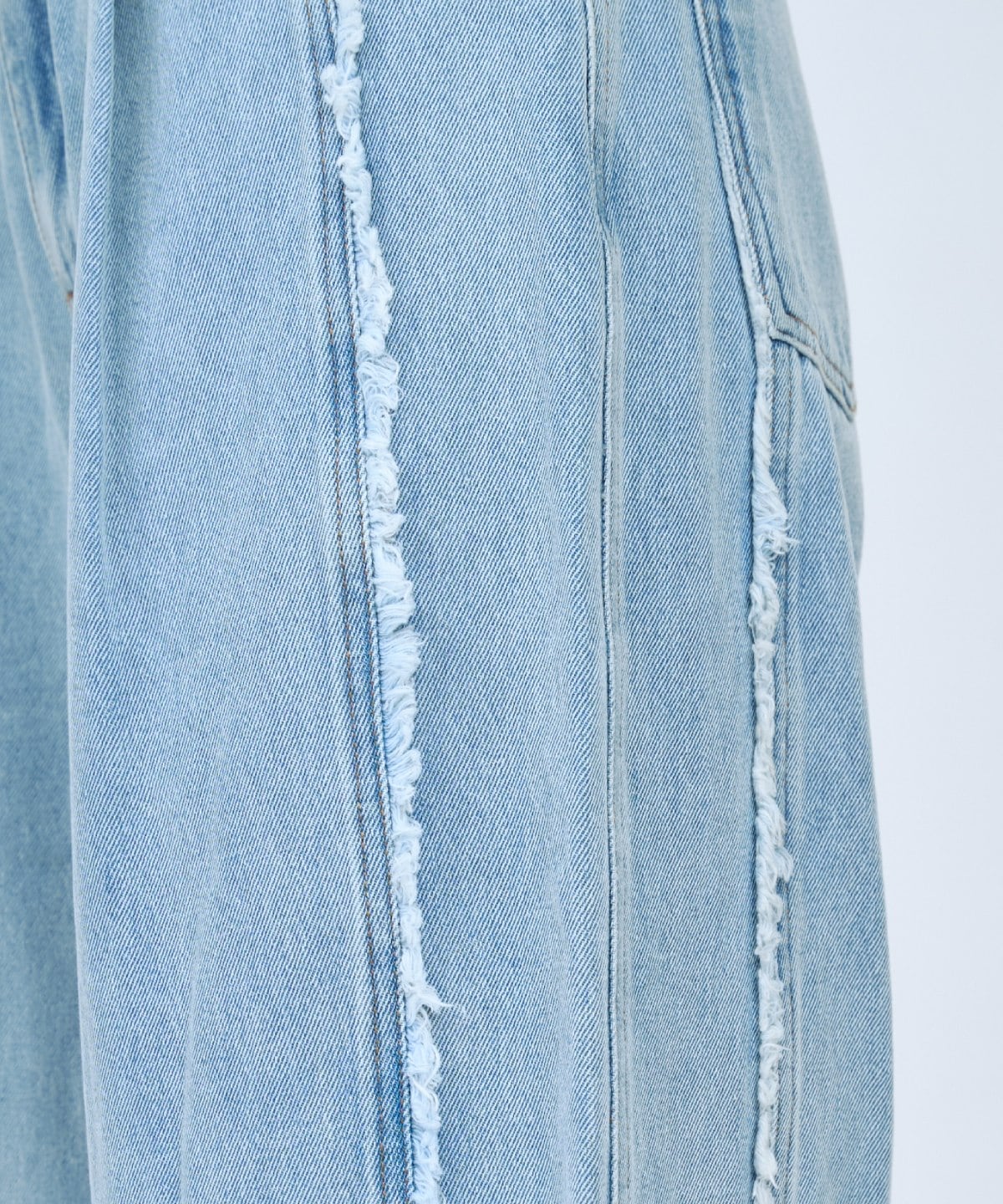 【先行予約受付中】フリンジラインワイドデニムパンツ