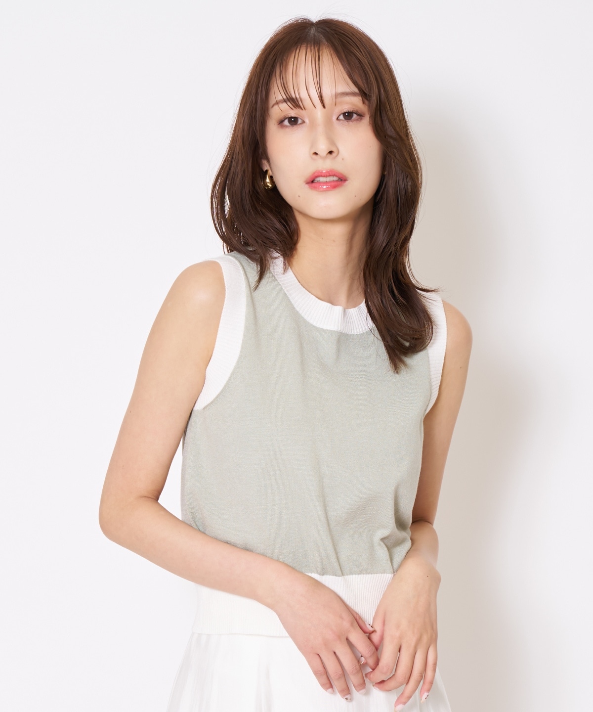 【先行予約受付中】バイカラーニットアンサンブル