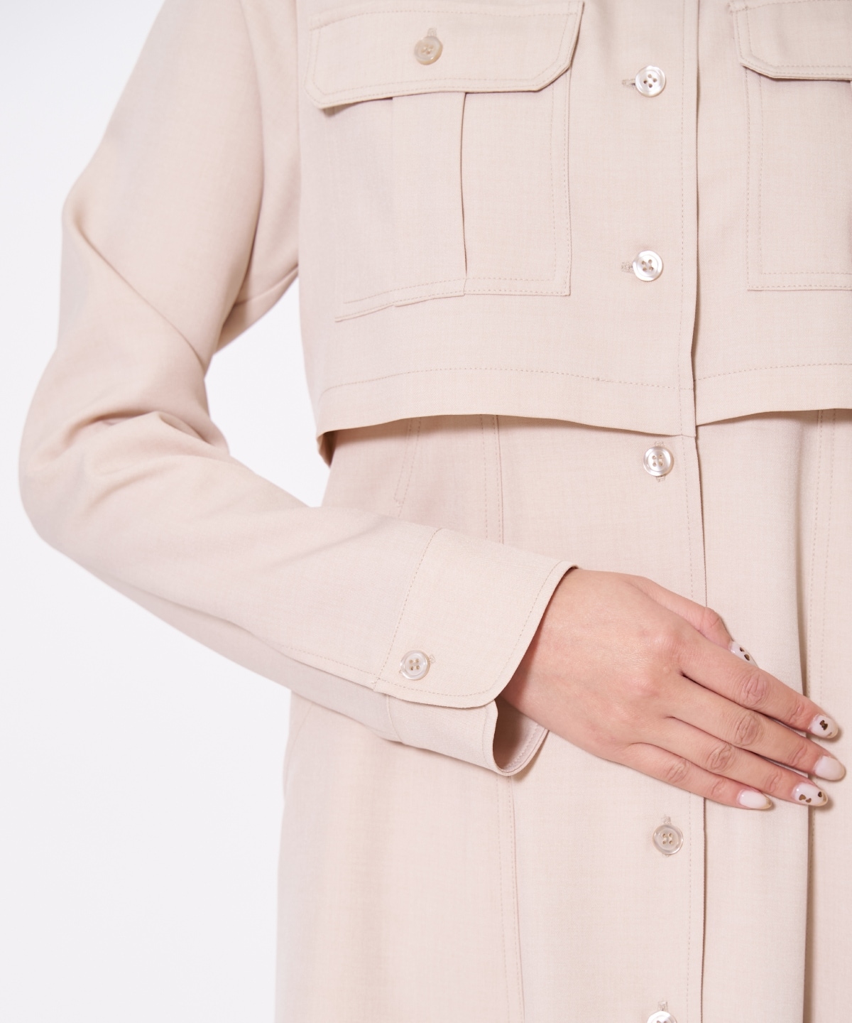 サファリシャツワンピース