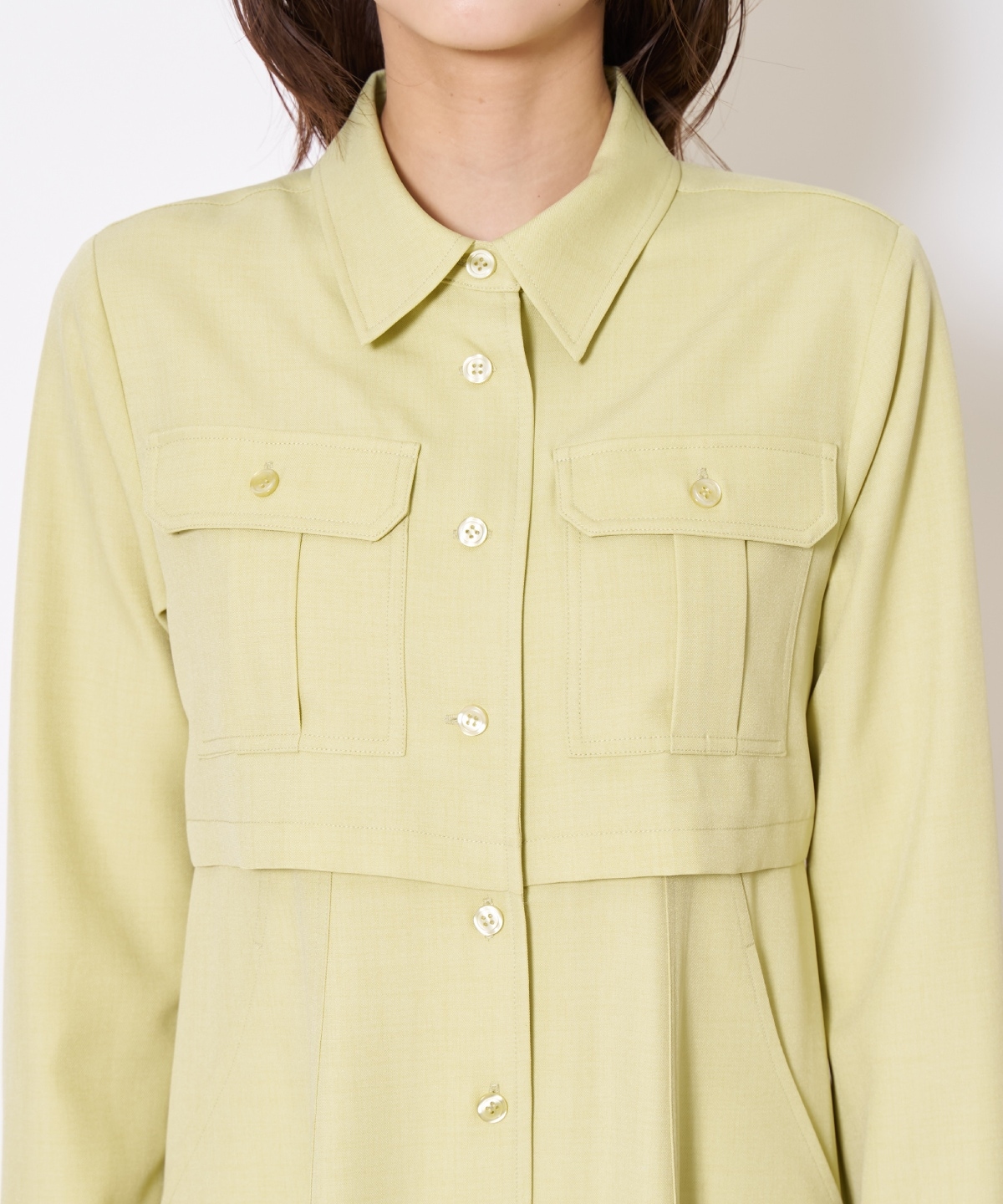 サファリシャツワンピース