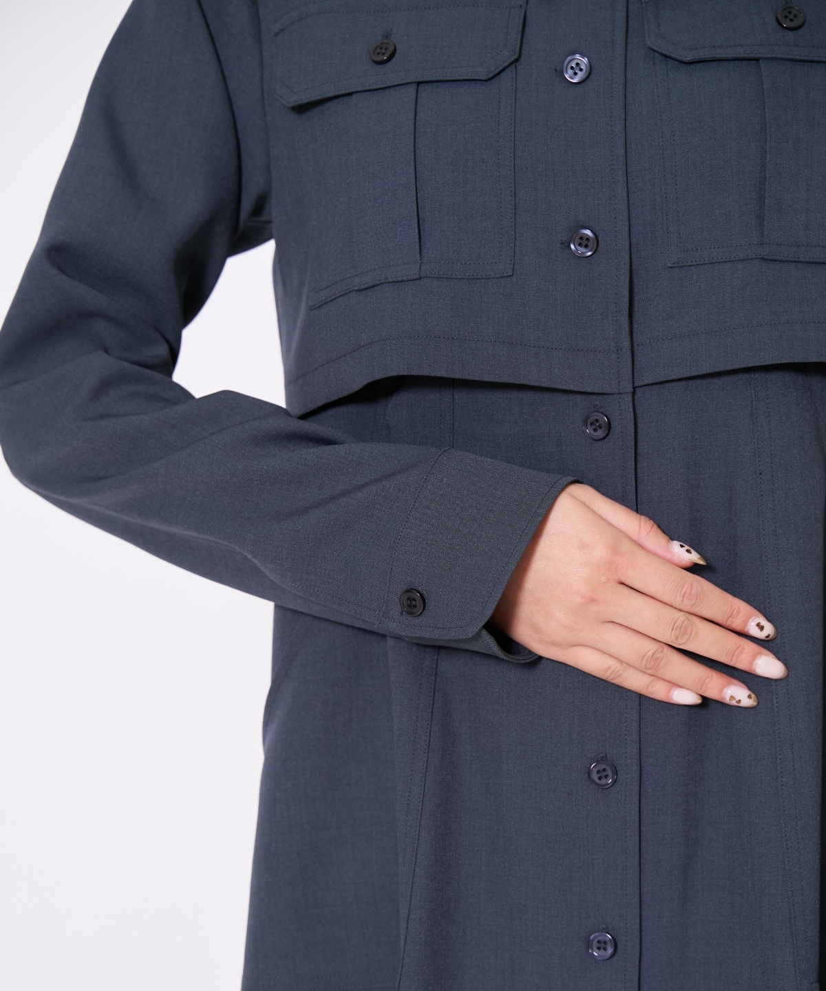 サファリシャツワンピース