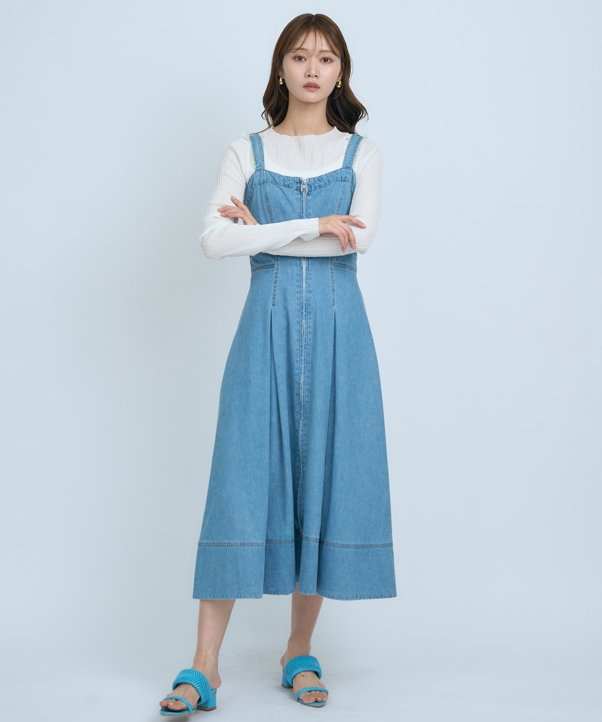 【先行予約受付中】デニムジャンパースカート