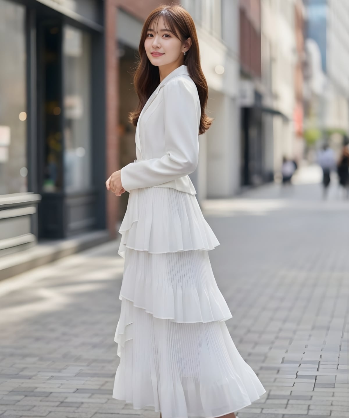 【先行予約受付中】ジャケットレイヤードプリーツワンピース