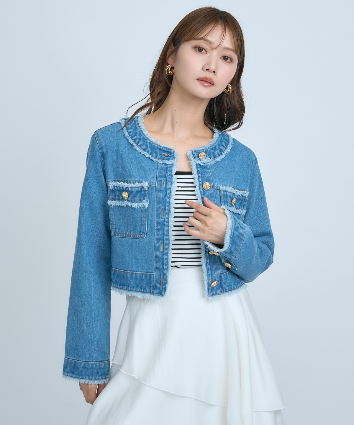 【先行予約受付中】フリンジデニムジャケット