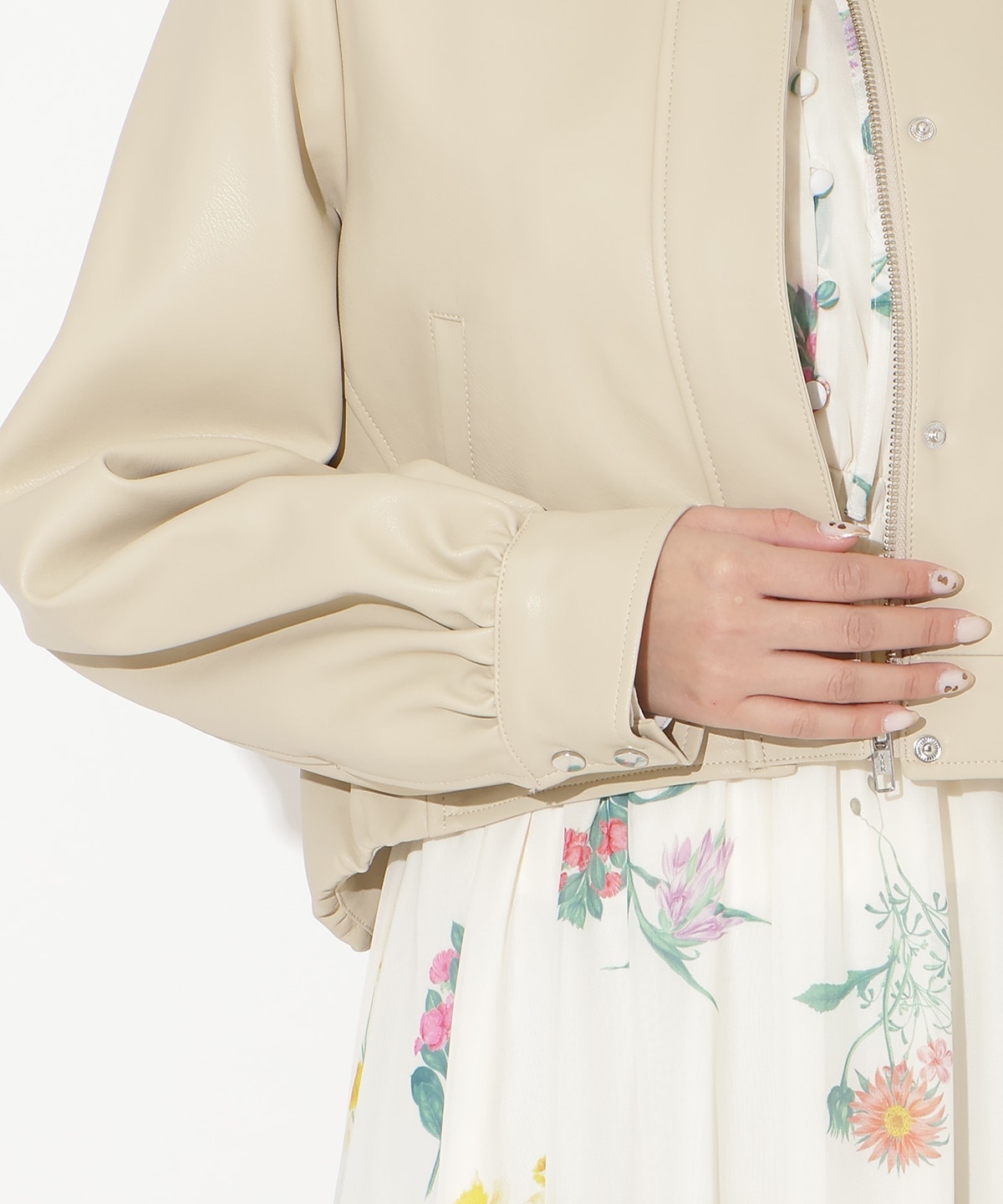 【先行予約受付中】フェイクレザーブルゾン