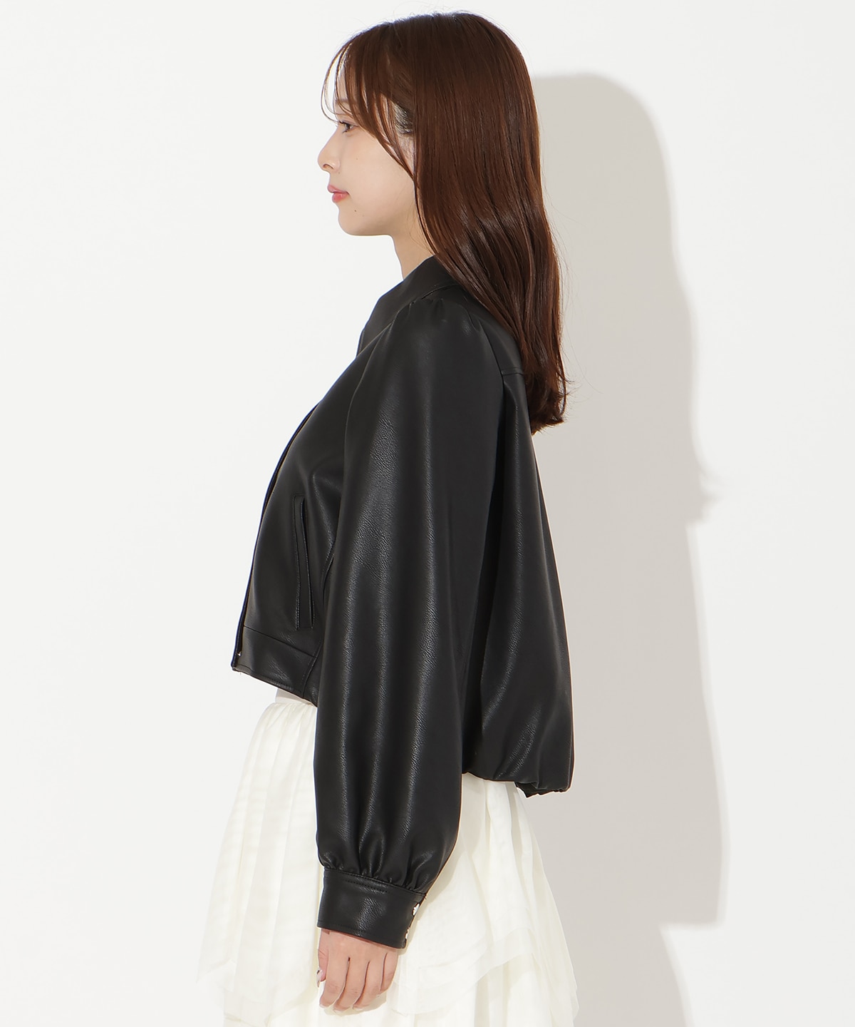 【先行予約受付中】フェイクレザーブルゾン
