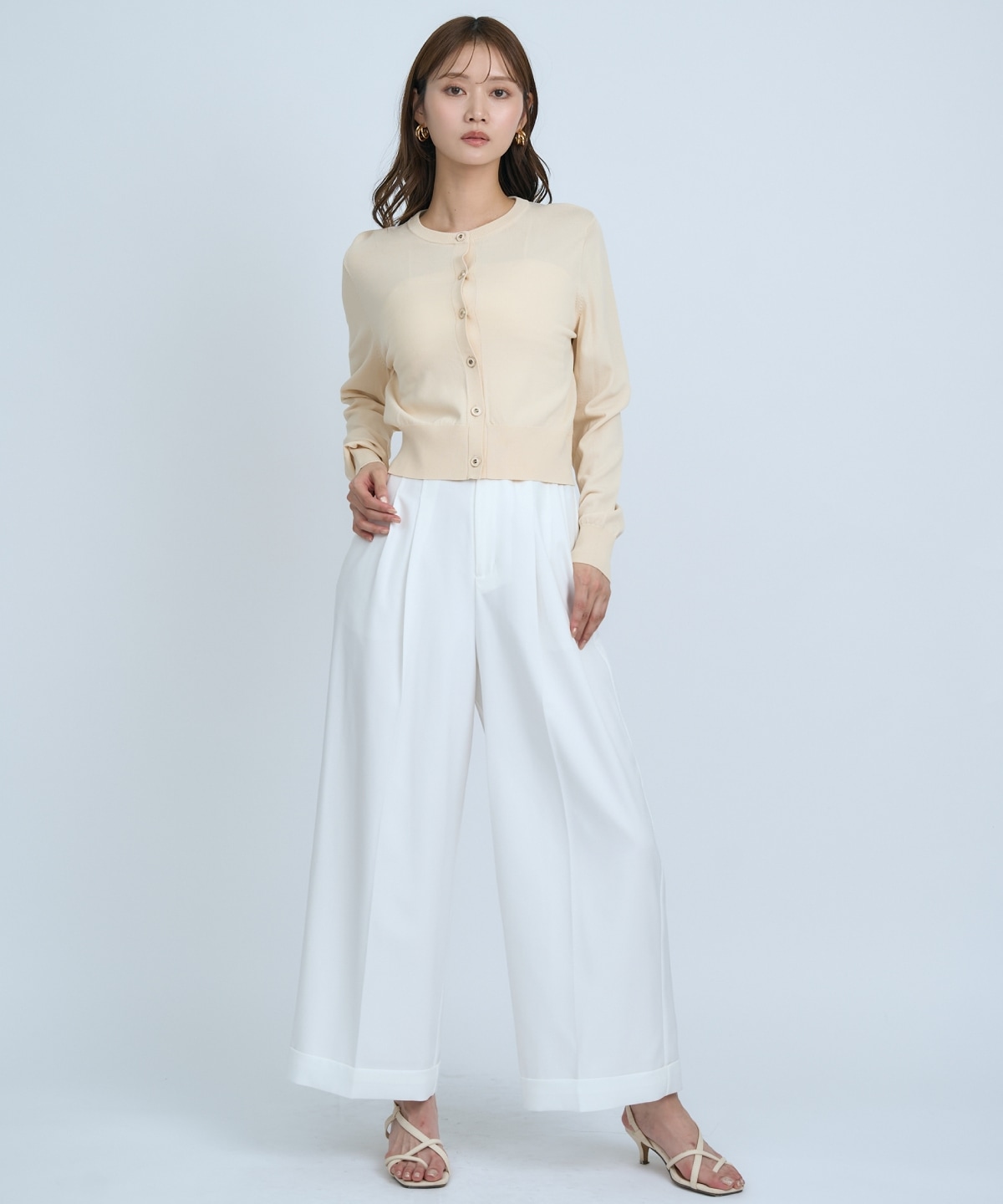 【UVカット】クルーネックカーディガン