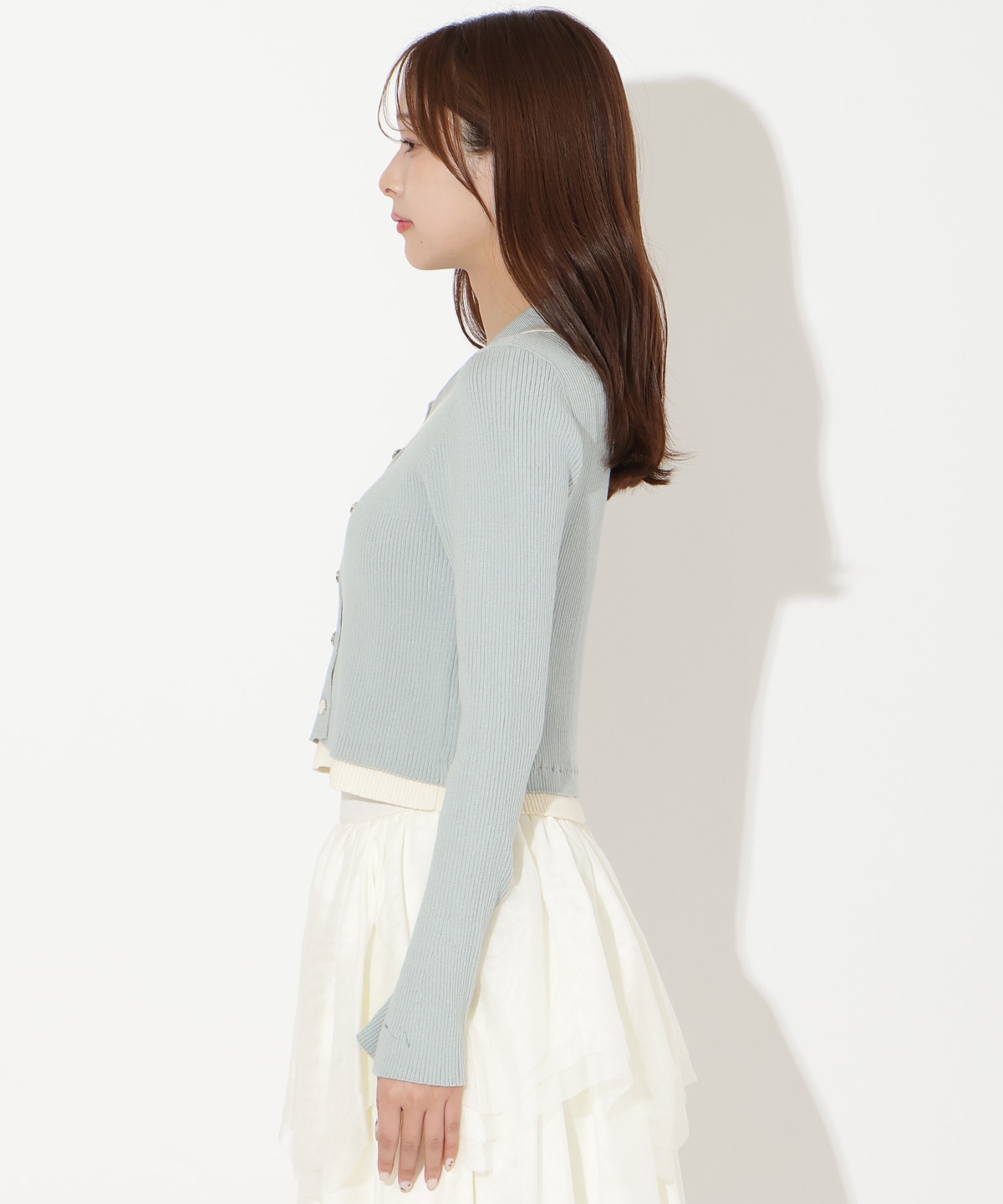 【先行予約受付中】襟付きレイヤード風カーディガン