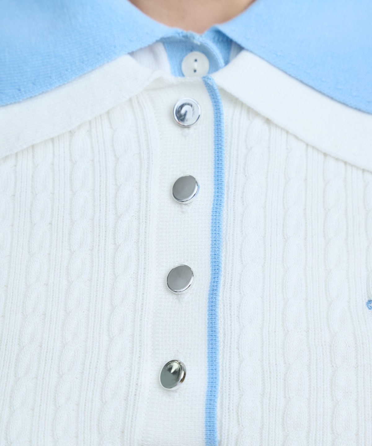 【先行予約受付中】ダブルカラーケーブルポロニット