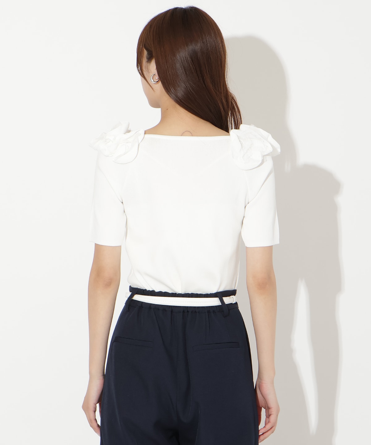 【先行予約受付中】フリルボートネックニットプルオーバー