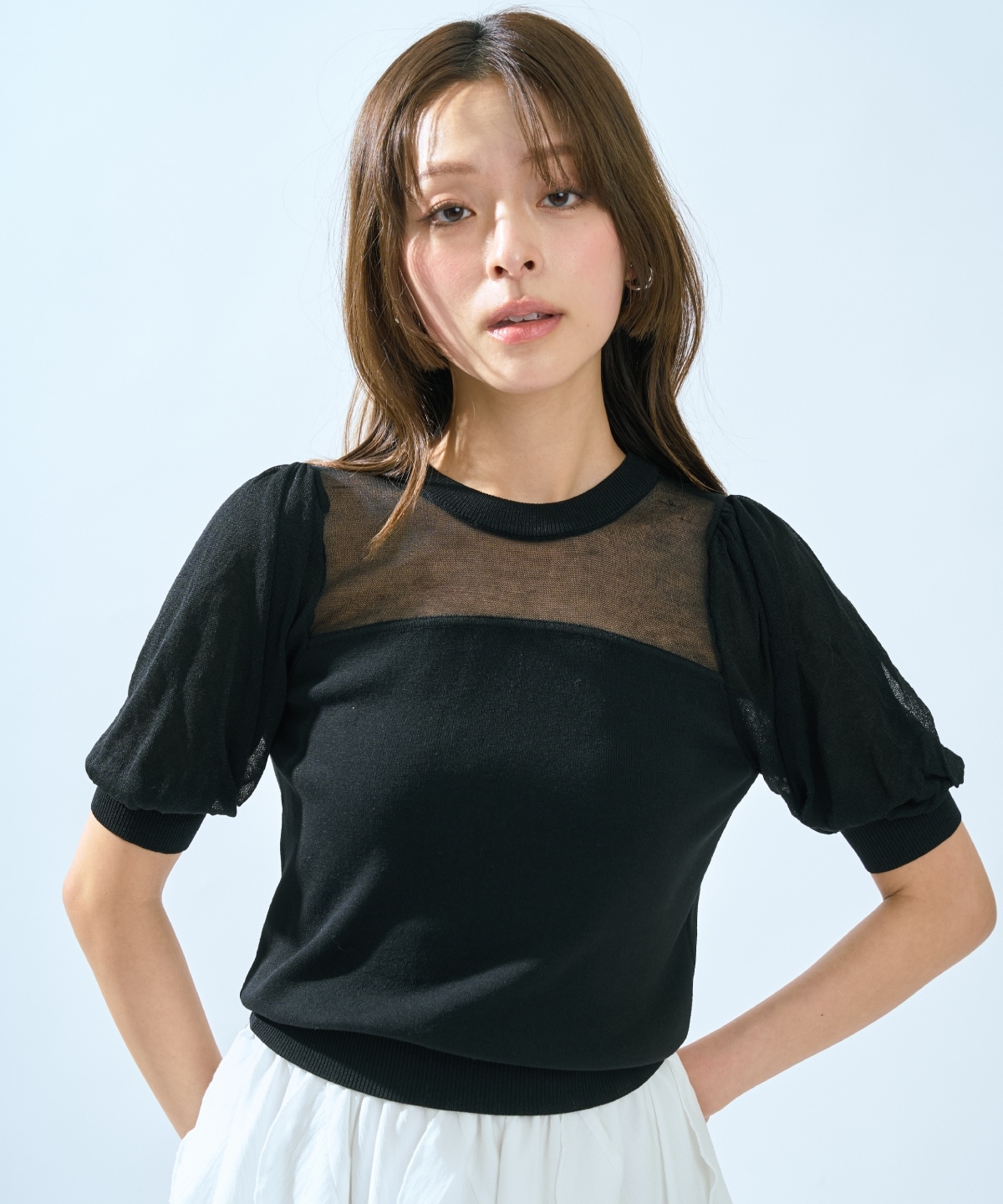 【先行予約受付中】シアーニットクルーネックプルオーバー