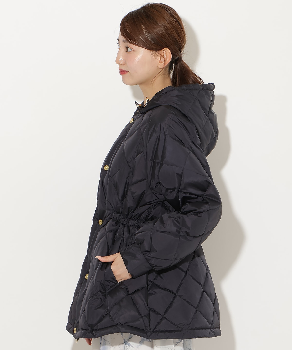 【TAION×AND COUTURE】ウエストドロストミドルダウンジャケット