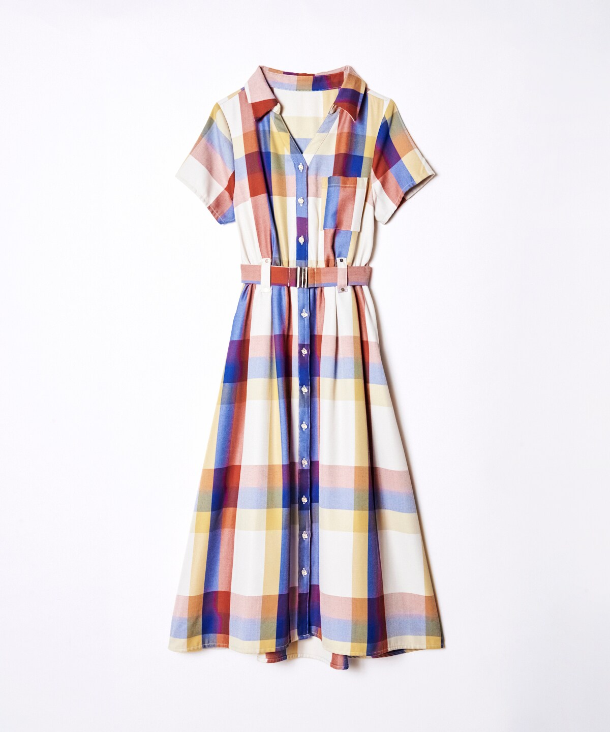 オリジナルレトロチェックワンピース S ベージュ Redyazel 公式オンラインショップ バーンデストローズ