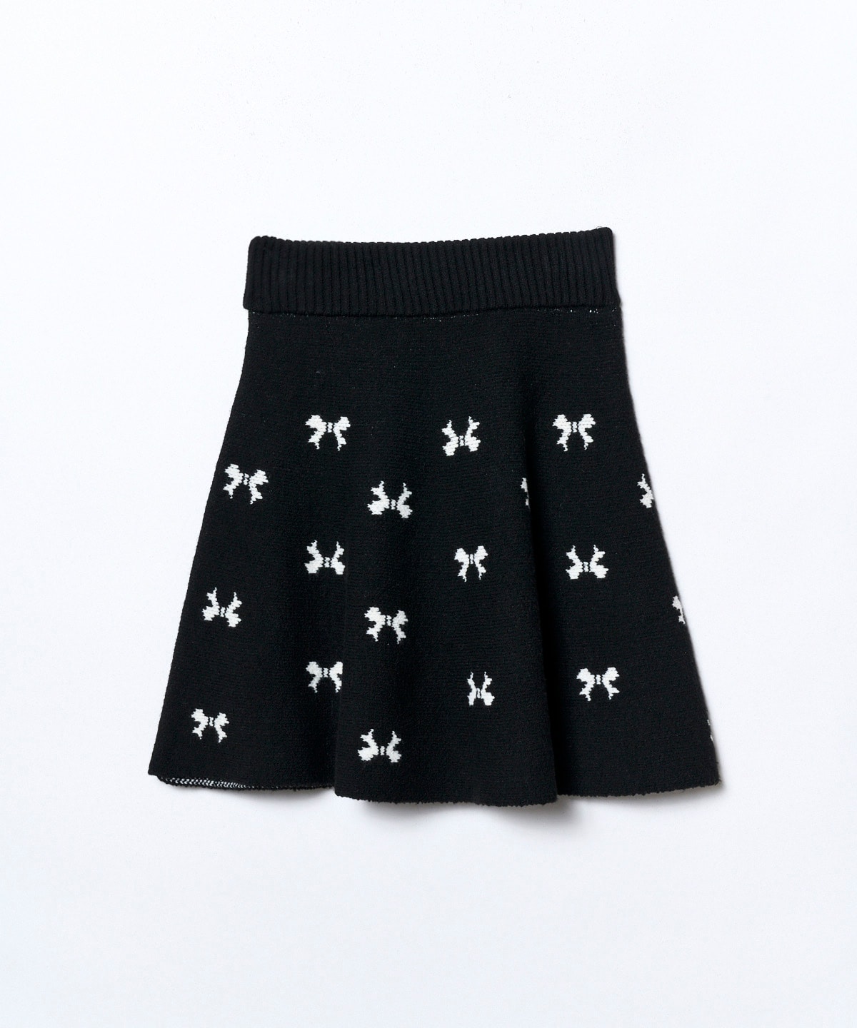 リボンジャガードニットスカート