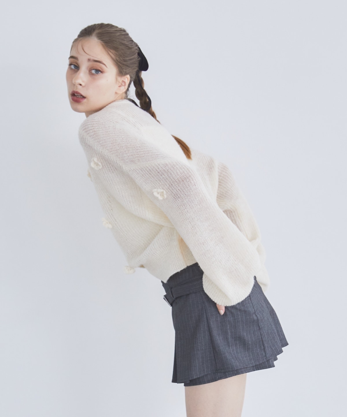 クロシェフラワーカーディガン