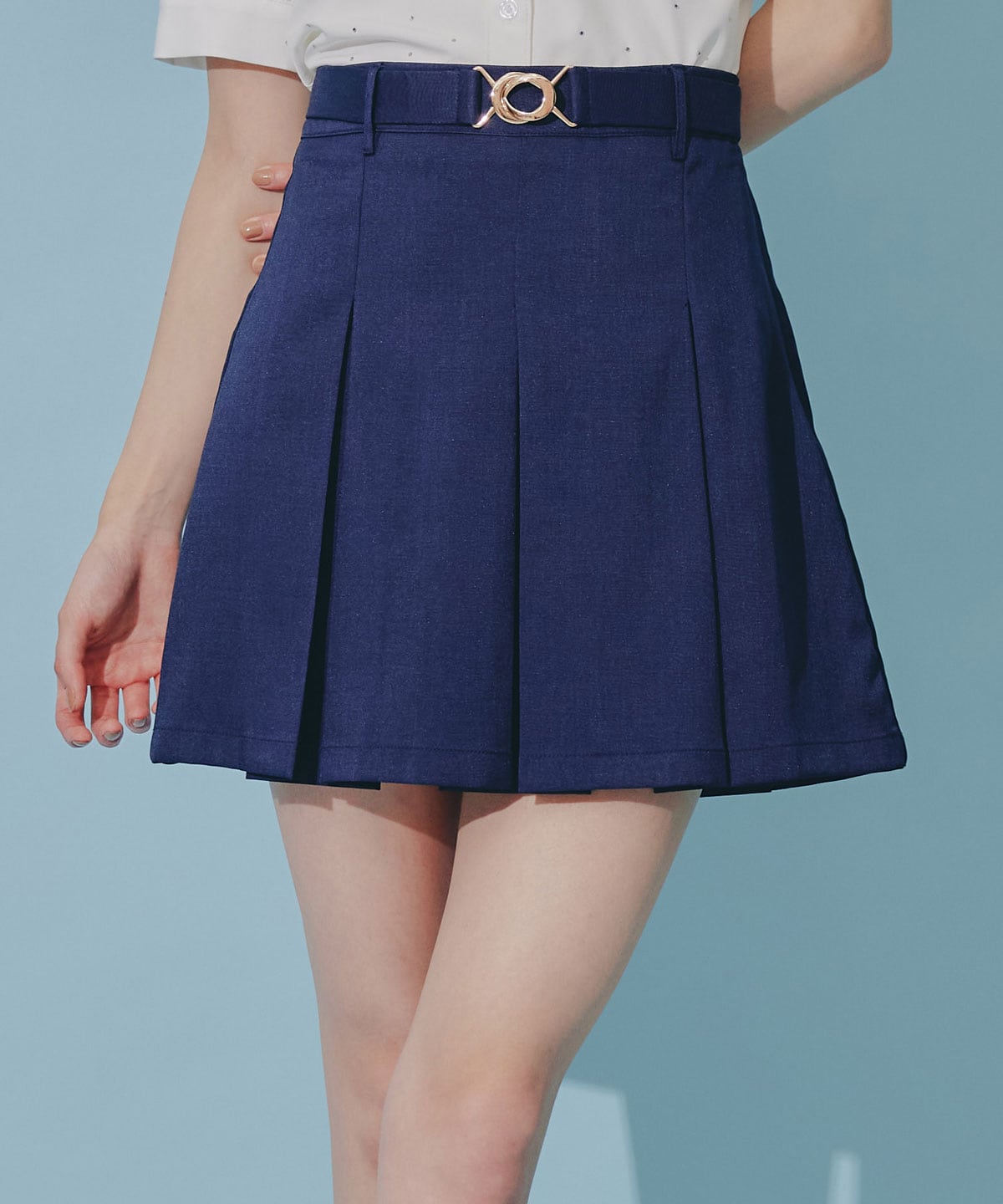 ウエストマークボックスプリーツスカート