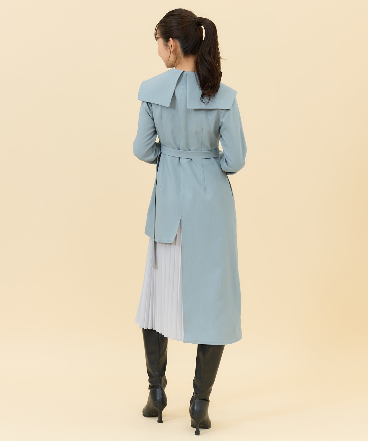 アシメデザインセーラープリーツワンピース