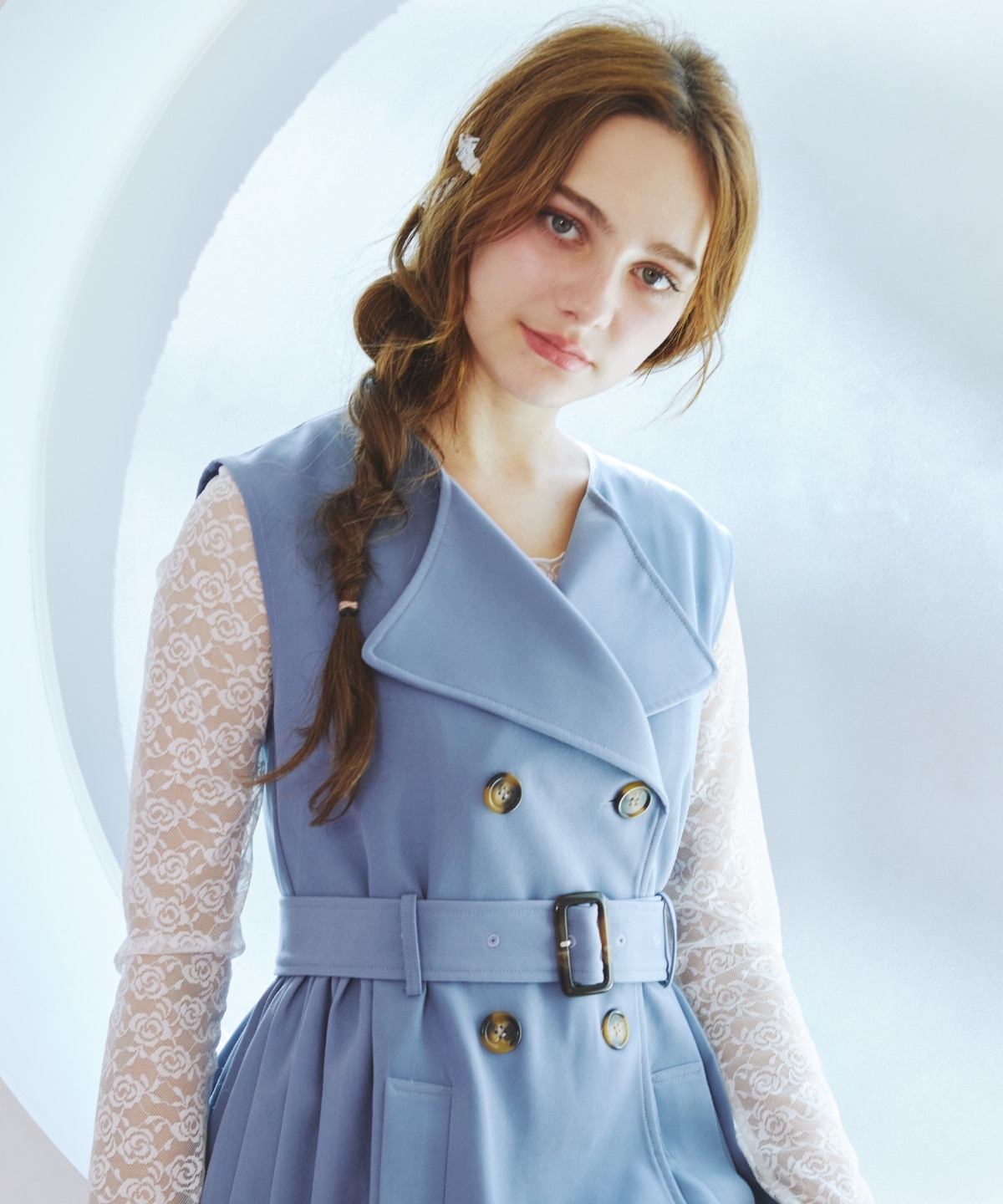 3WAYサイドプリーツトレンチコート