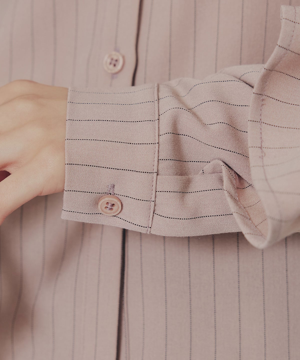 フリルラインストライプブラウス