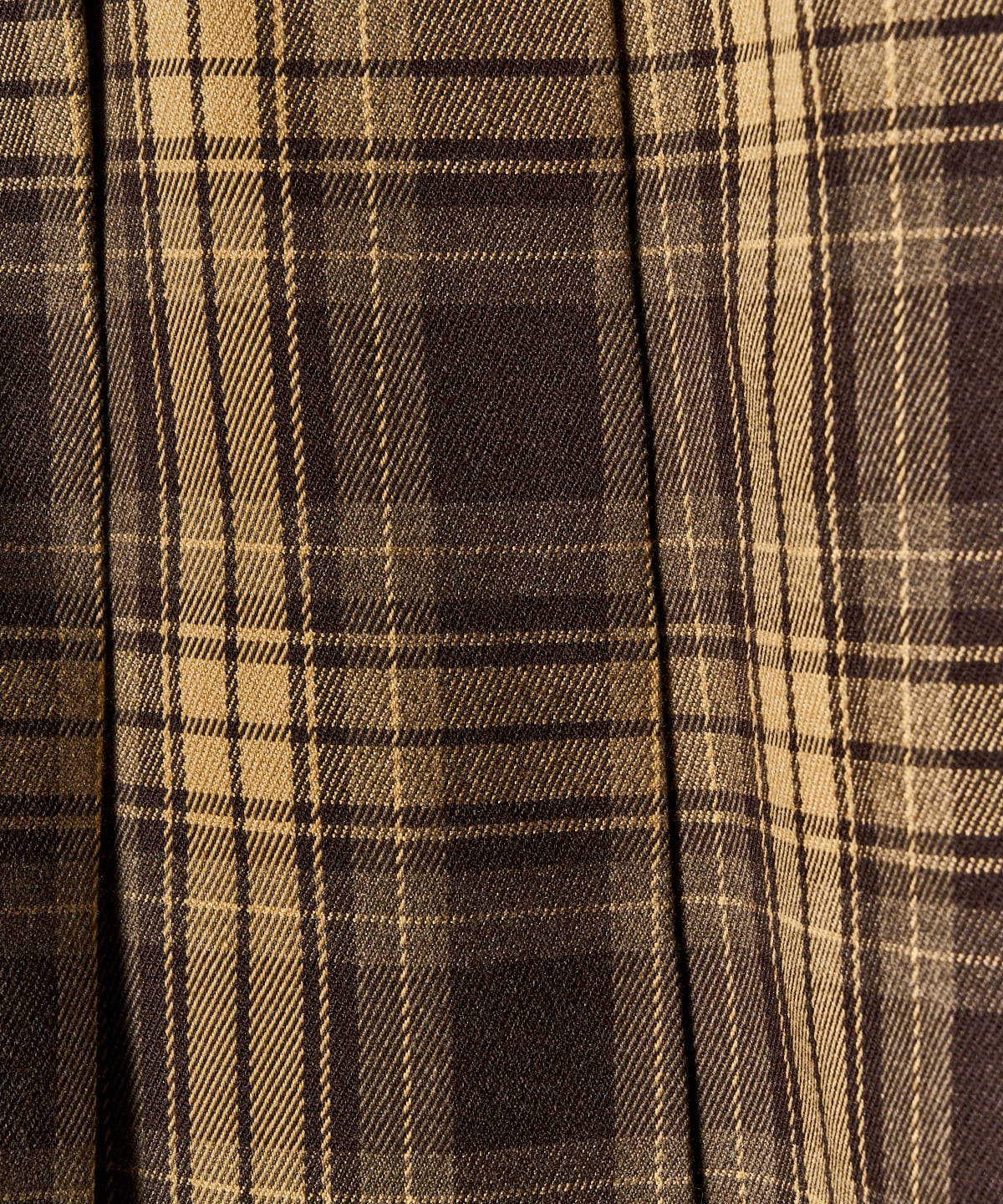 ダブルベルトチェックプリーツミニスカート