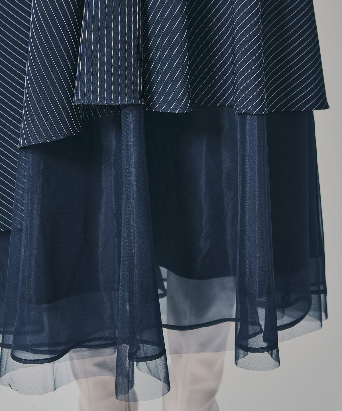 シアーMIXティアードスカート