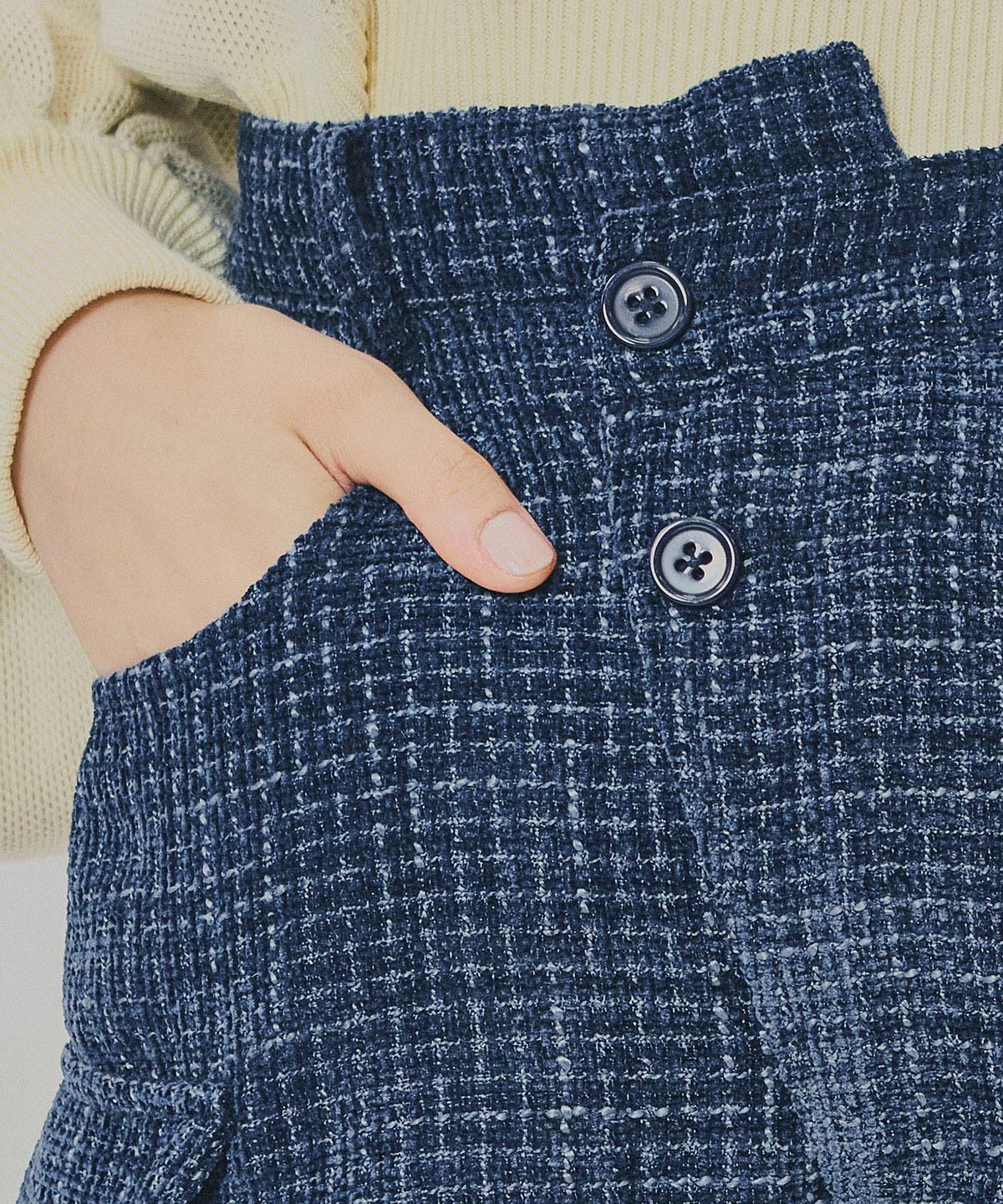 モールツイードカーゴミニスカート