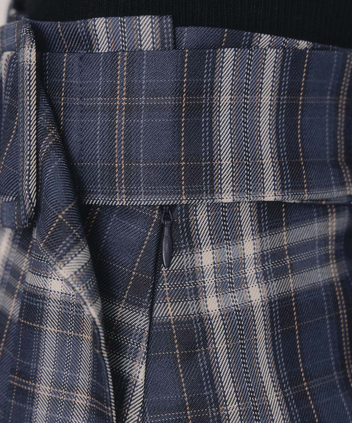 レイヤードライクチェックプリーツミニスカート