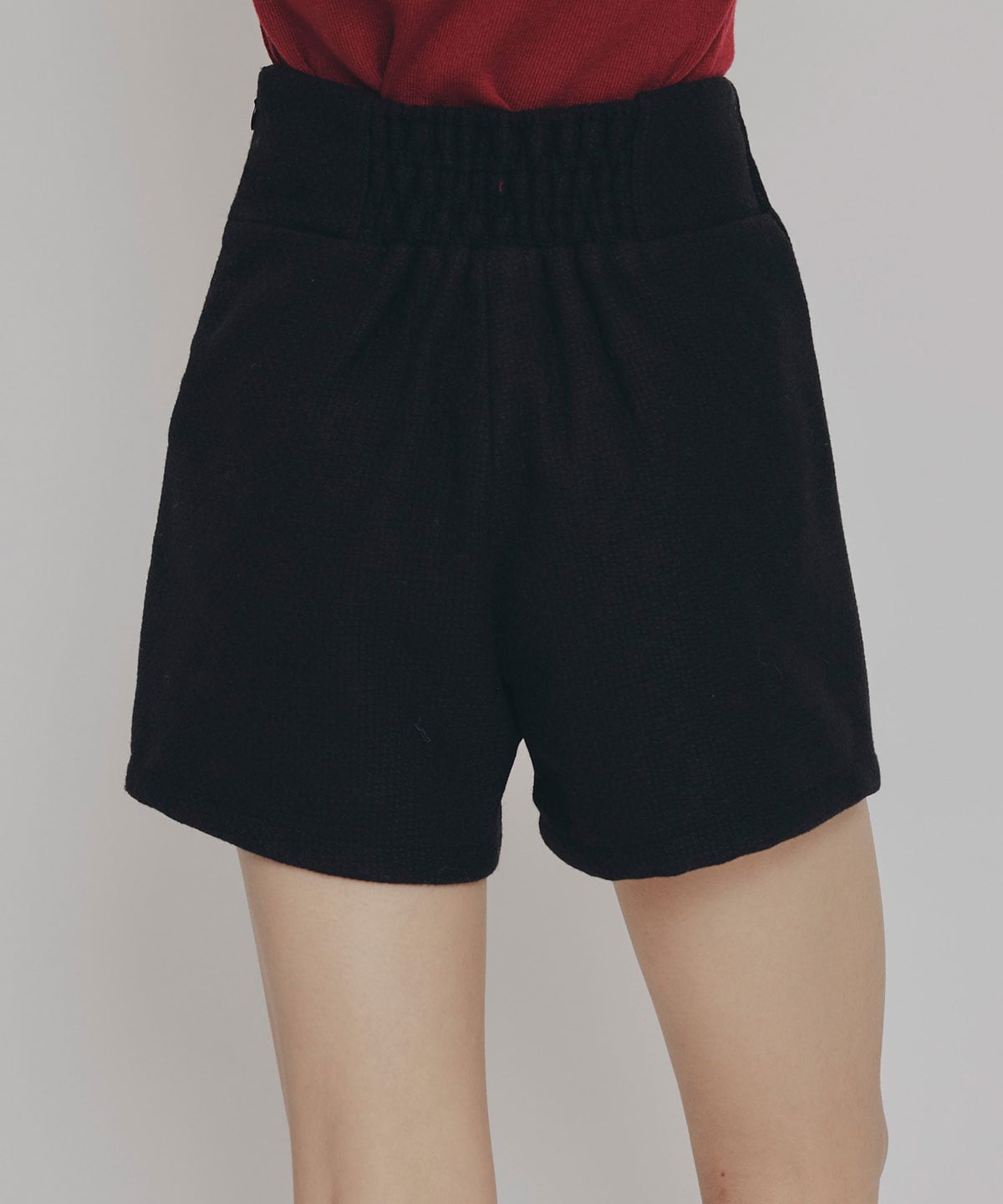 ハイウエストマルチボタンショートパンツ