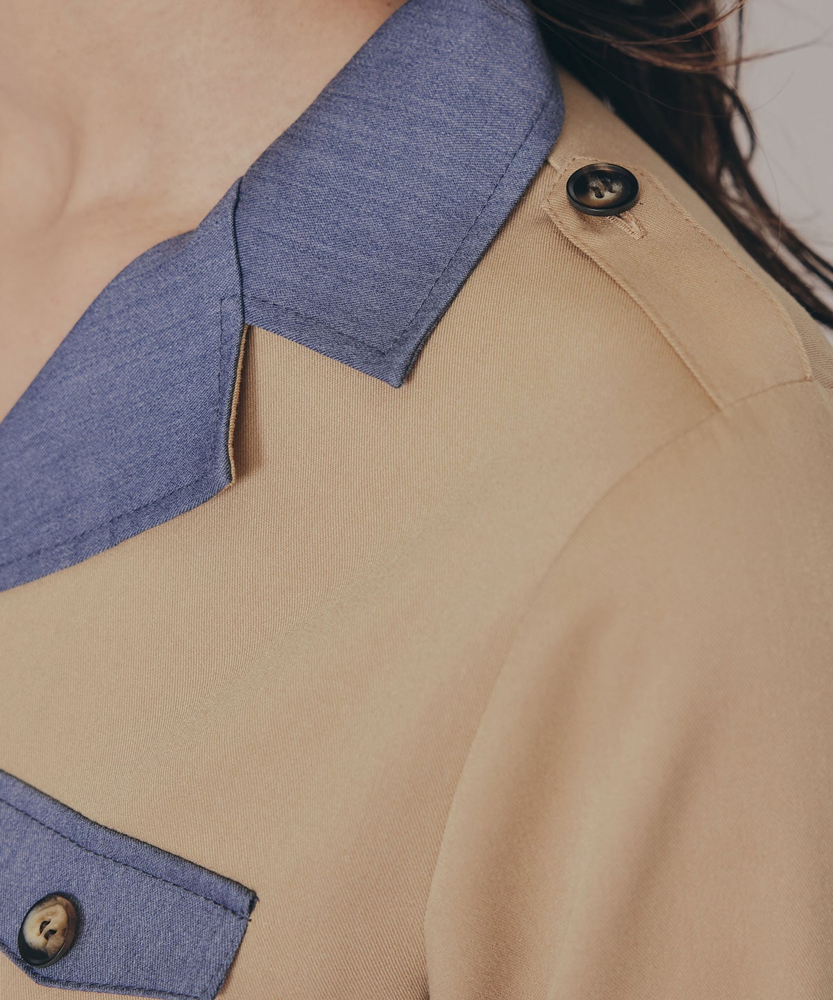 バイカラーベルトショートオールインワン