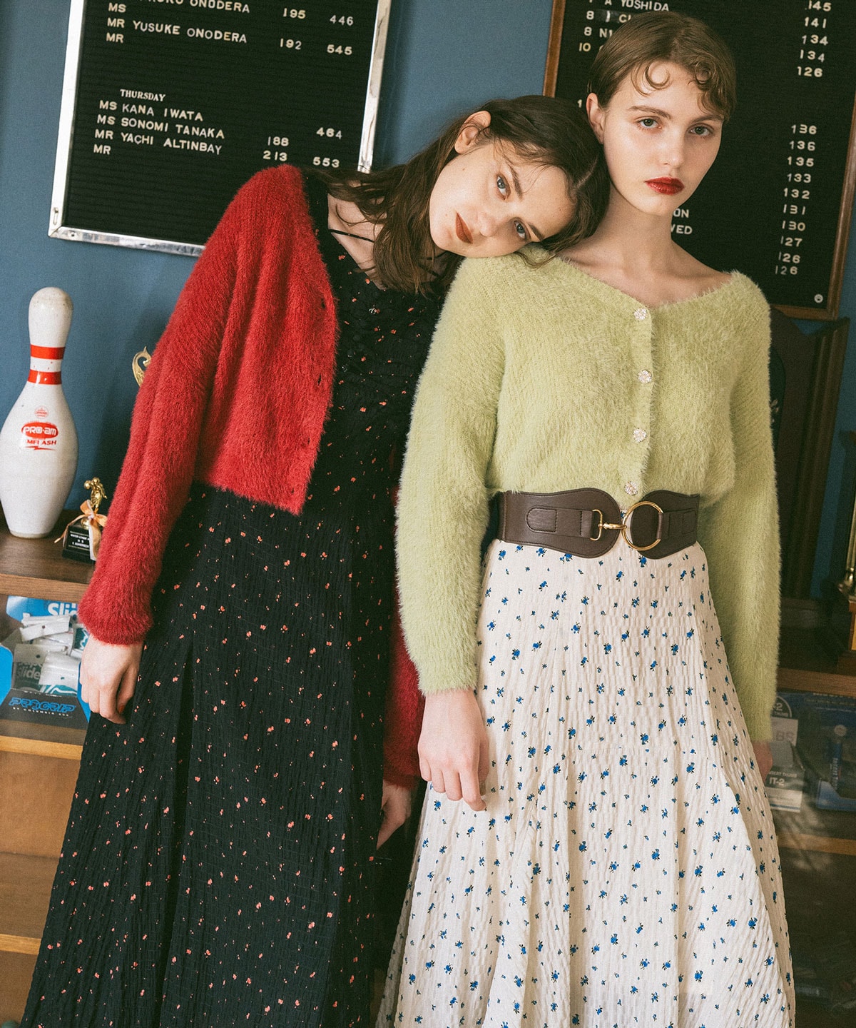 ミニフラワーイレヘムロングワンピース