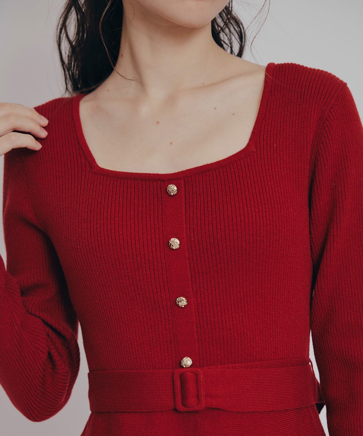 ケープSETニットフレアミニワンピース