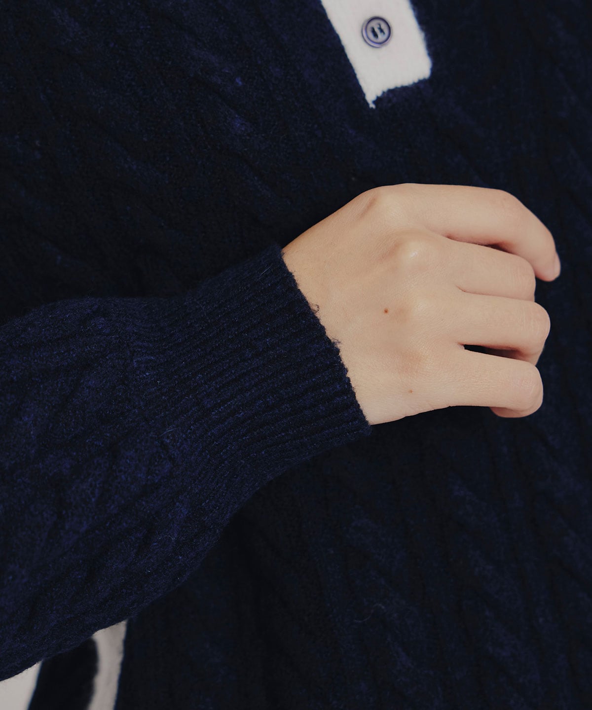 ［FILA×REDYAZEL］ケーブルニットポロミニワンピース