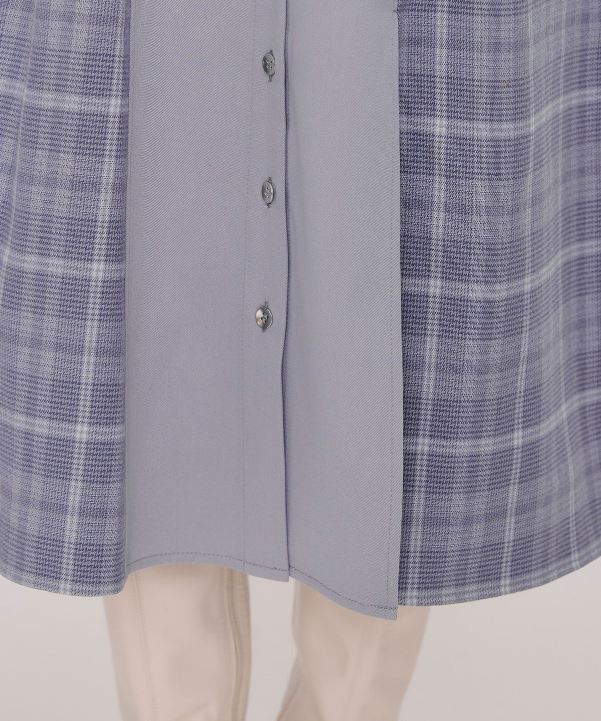 チェックパネルロングワンピース