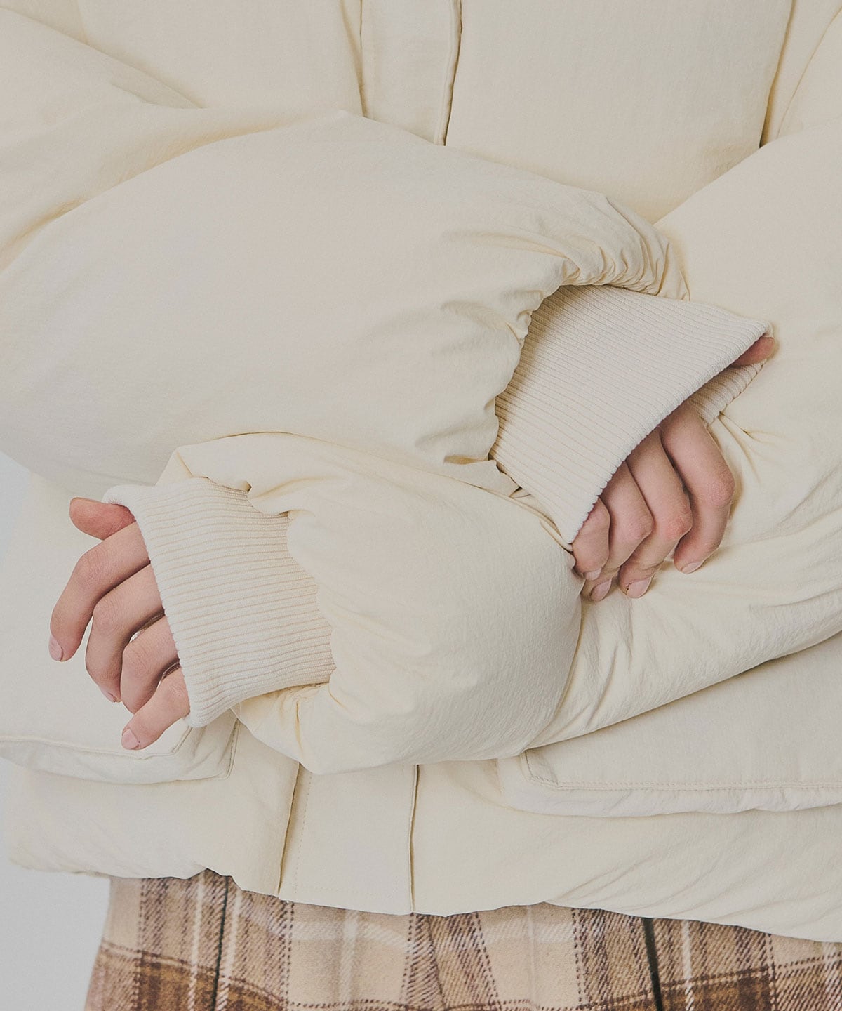 フラップポケットファイバーダウンジャケット