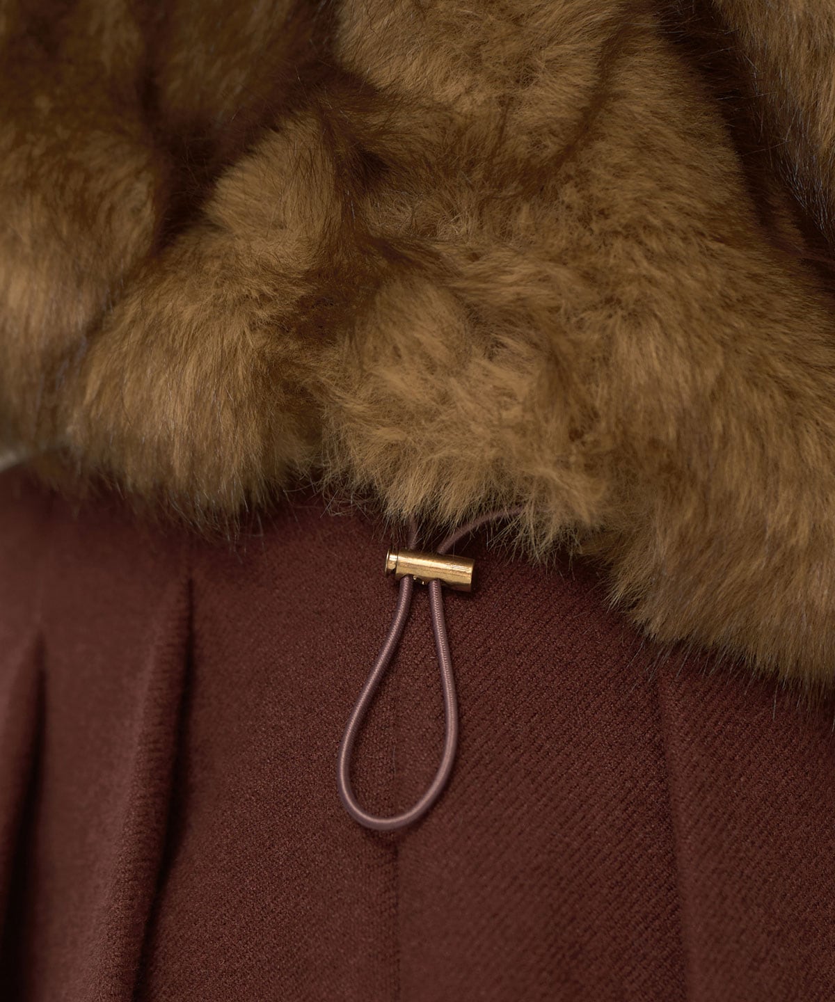 フォックスファーライクフーディショートジャケット