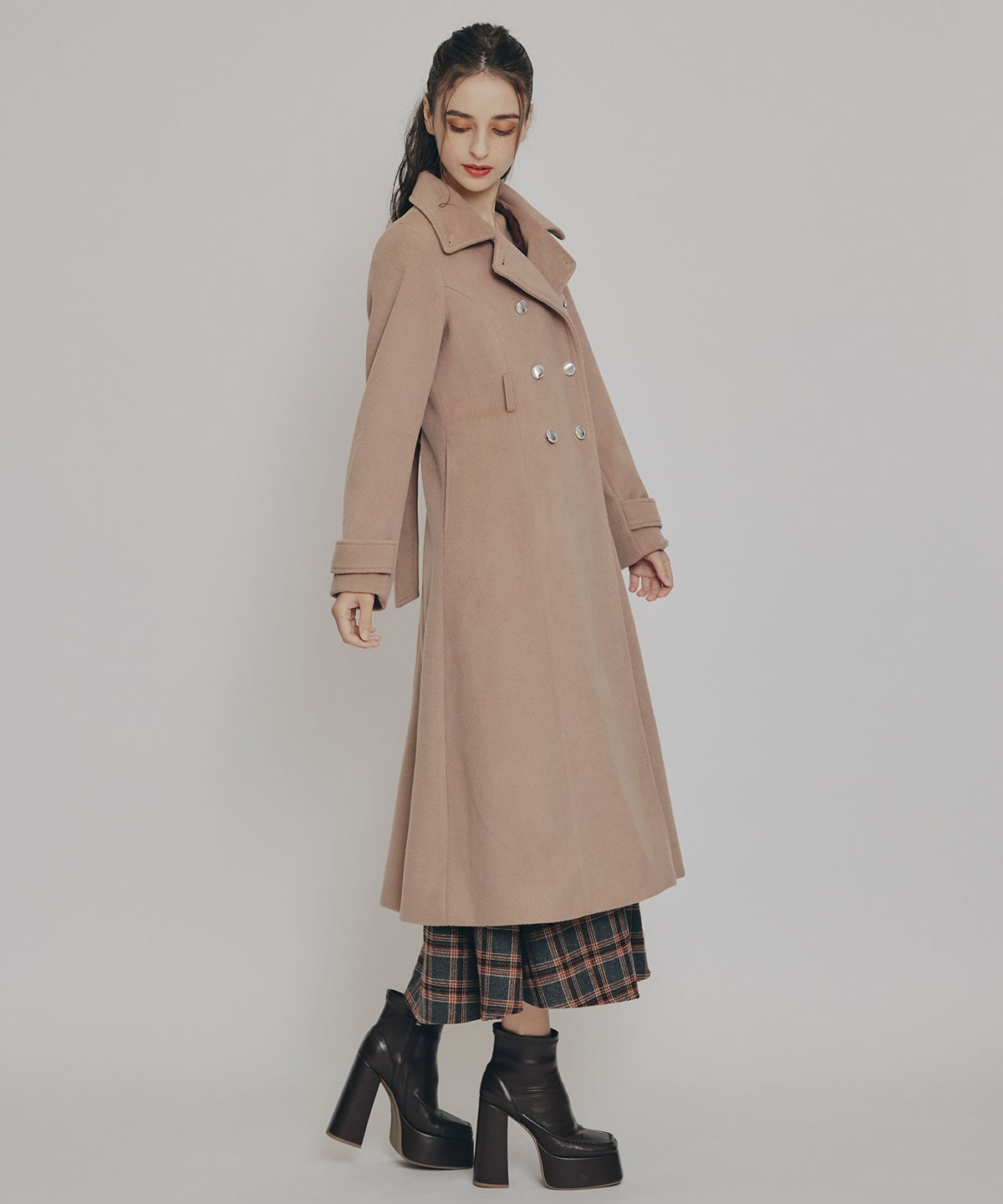 2WAYカラーダブルロングコート