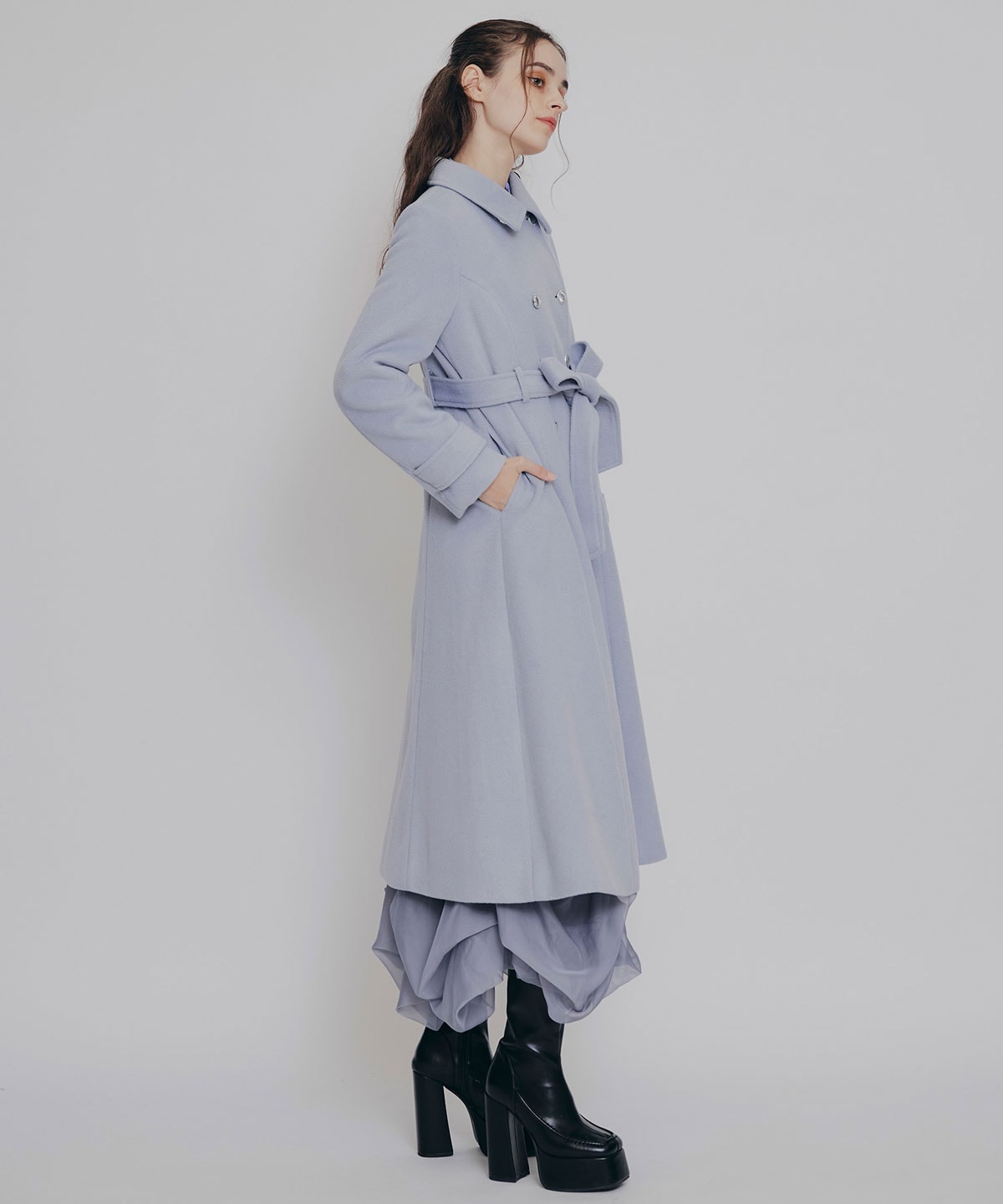 2WAYカラーダブルロングコート