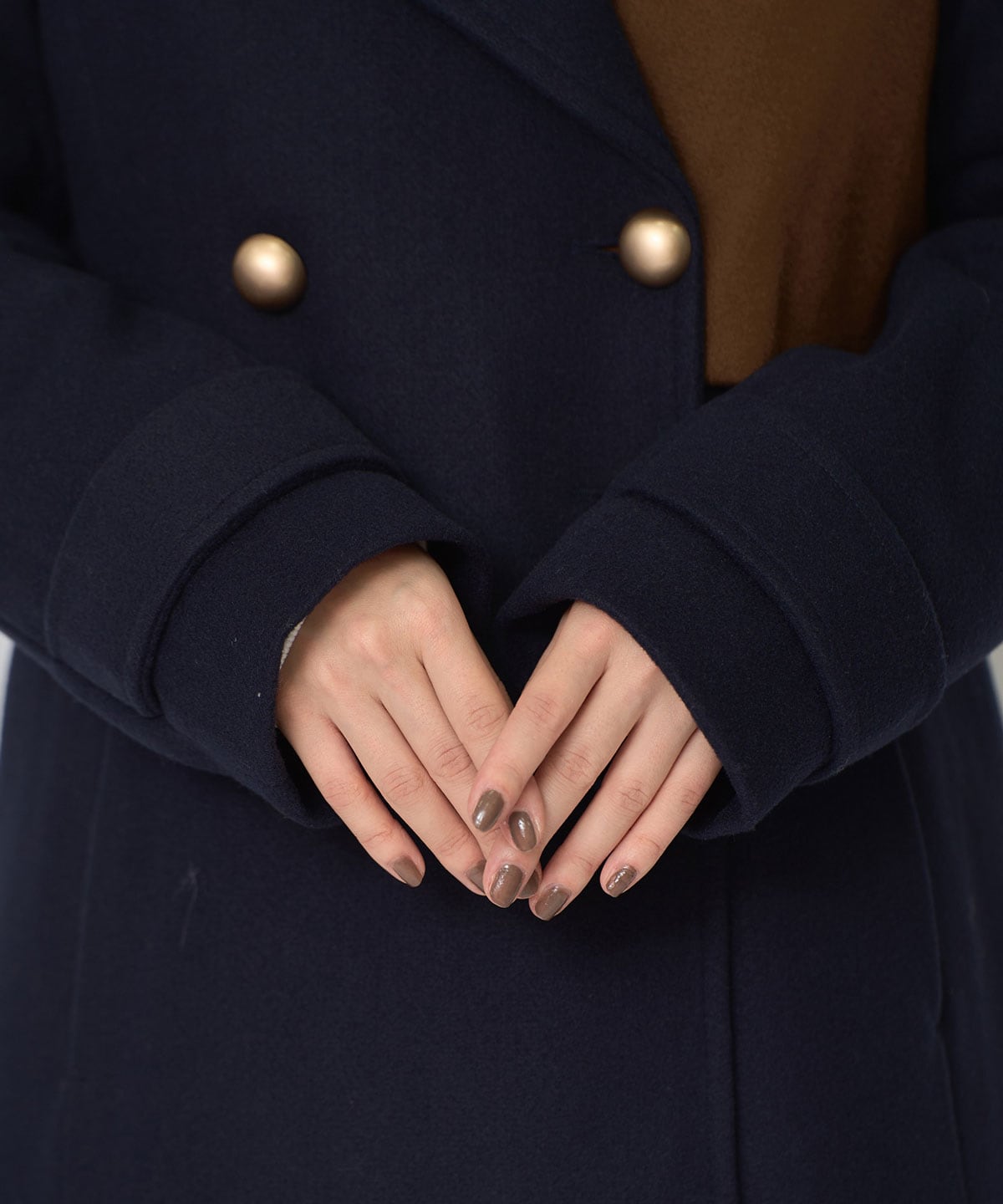 バイカラースリムチェスターコート