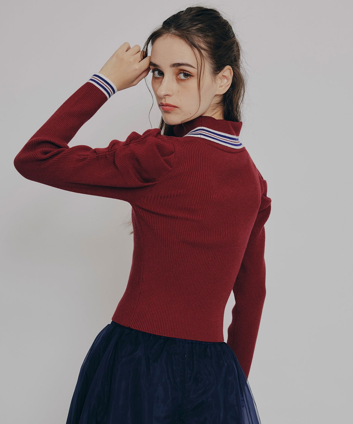 ［FILA×REDYAZEL］ラインタートルニットプルオーバー