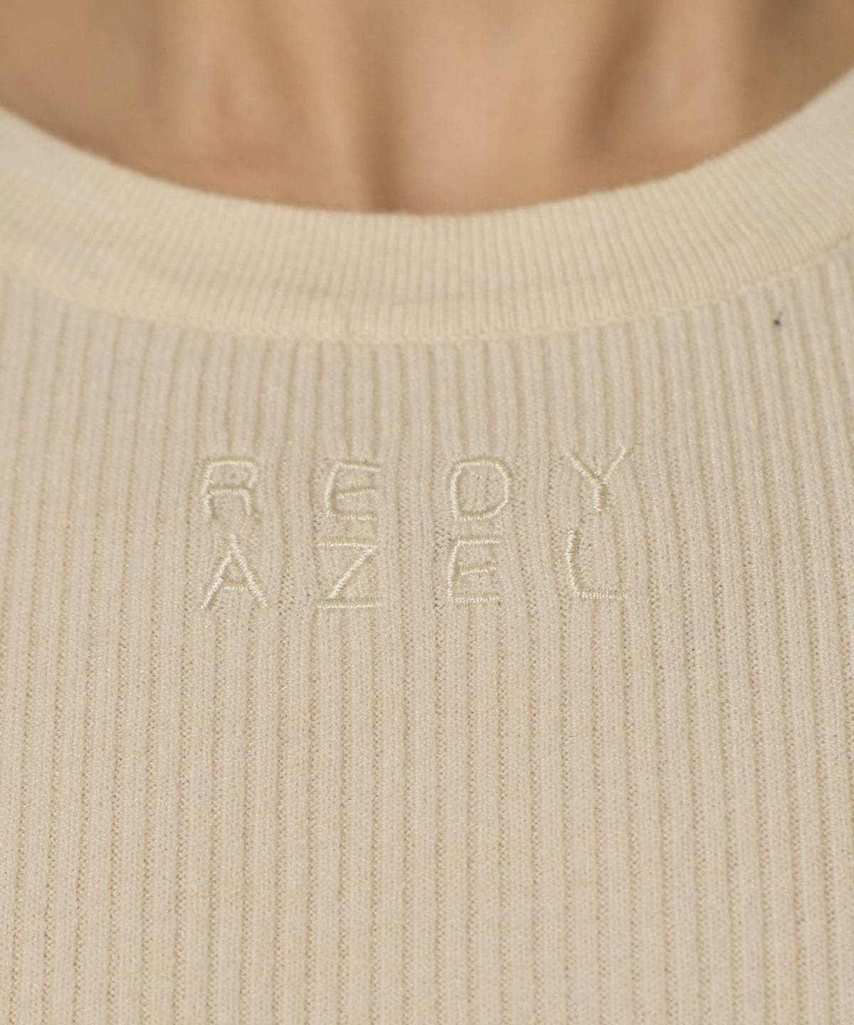 パワショルロゴリブニットトップス