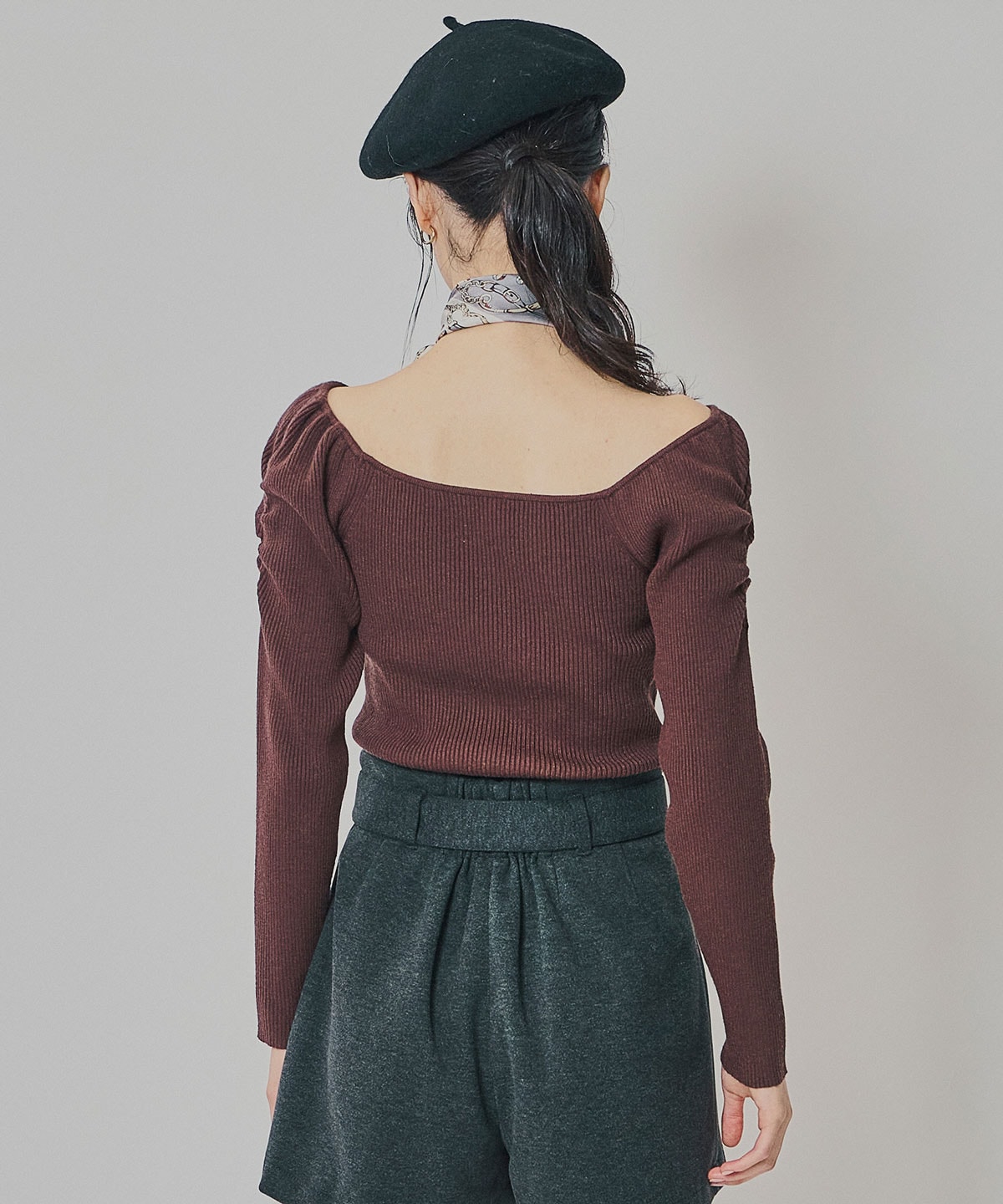 4wayリブニットトップス