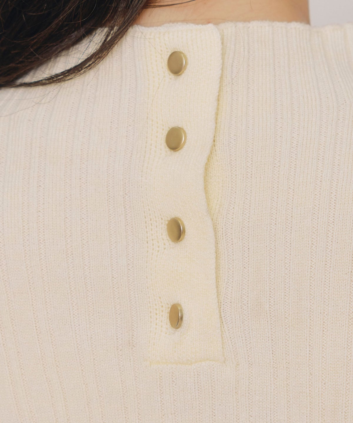 レイヤードデザインランダムリブニットプルオーバー